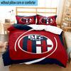 3PCS Football Bologna Bedding Set,Including 1pc Duvet Cover And 2pcs Pillowcases Perfect for Bedroom, Dormitory, Fan Christmas gift