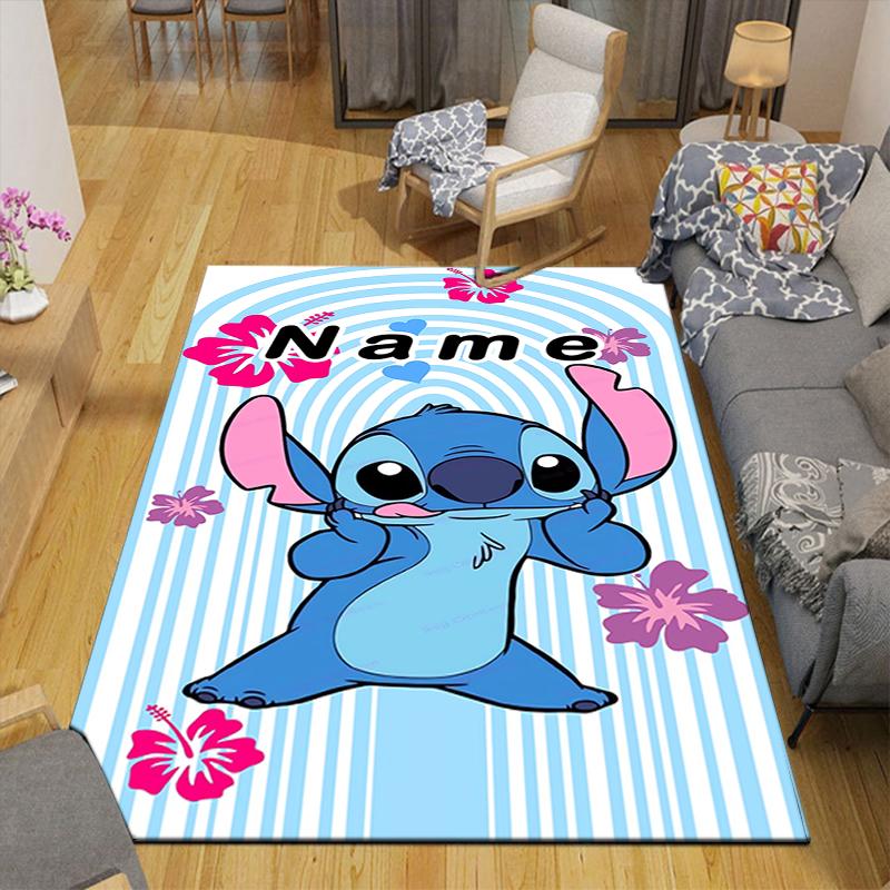 Custom 1Pc Lilo Stitch Adventure Rug Office Carpet Indoor Outdoor Entrance Doormat Nonslip Soft And Comfortable Living Room D916311
