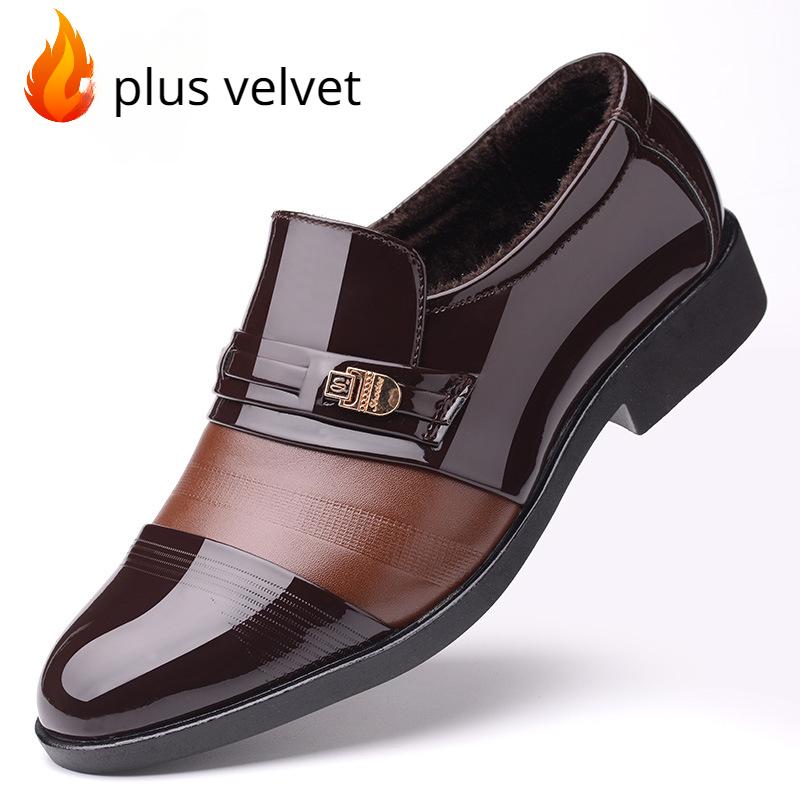 

Всесезонные яркие кожаные галоши Деловая классическая мужская кожаная обувь 48