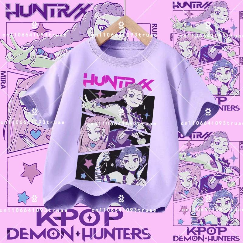 Summer KPop Demon Hunters Kids Girls Boys T-shirt Children's Clothing T Shirt Casual O-Neck Short Sleeve Tops
