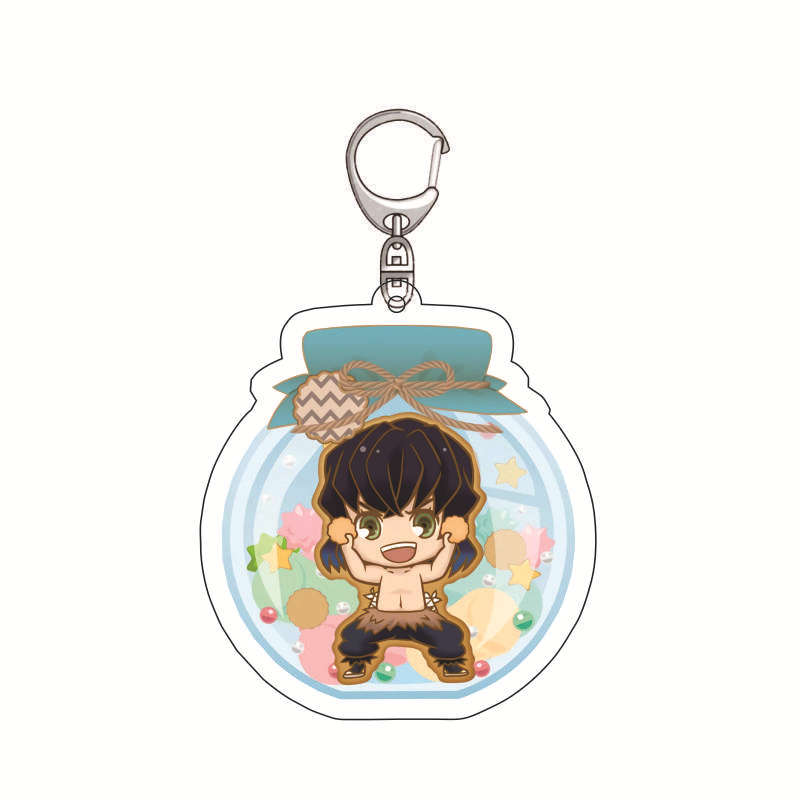Anime Demon Slayer Acrylic Keychain Series Ingenious Accessories Kamado Tanjiro Zenitsu Agatsuma Nezuko Kamado Merchandise