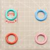 23mm DIY Metal Monochrome Spring Ring Keychain - 15 Colors