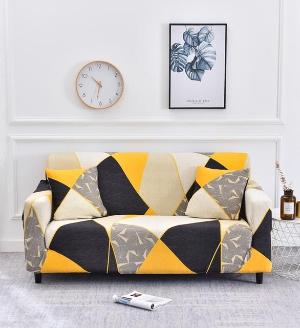 Modern Elastic Sofa Covers For Living Room Sectional Corner L -Shape Sofa Slipcovers Chair Protector Couch Cover 1 /2 /3 /4 Seater