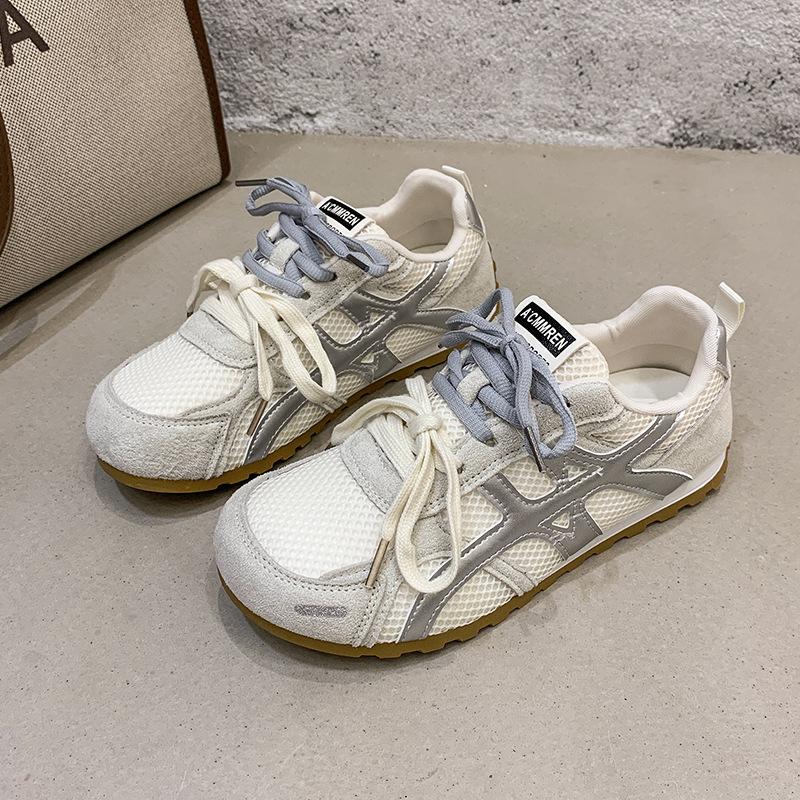 Height-increasing sports moral training shoes women's summer fashion mesh lace-up new breathable 2025 casual versatile Forrest Gump shoes