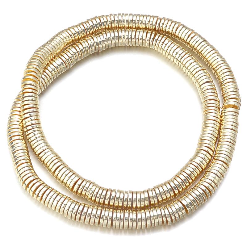 280-370pcs/Strand 3 4 6 8mm Natural Stone Rondelle Hematite Beads Beasd for Jewelry Making Flat Round Disc Loose Spacer Beads