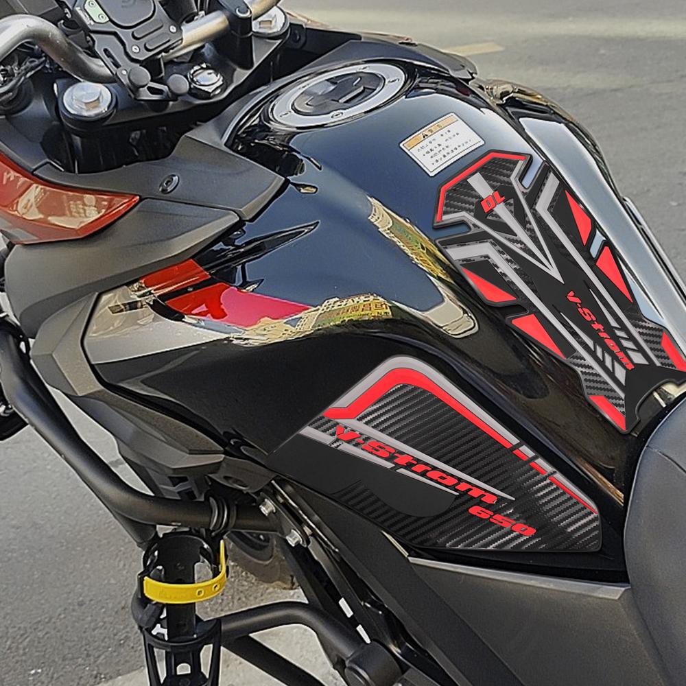 For V STROM DL 650 DL DL650 VSTROM 650XT Motorcycle Side Fuel Tank pad Protector Stickers Decal Gas Knee Grip Traction Tank Pads
