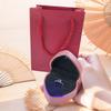 High-end Heart-shaped Diamond Ring Box with Led Light, Single Pair of Painted Jewelry Boxes, Jewelry Storage Pendant Jewelry Boxes