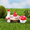 Smiling Mushroom Moss and Succulent Resin Ornaments for Creative DIY Micro Landscaping