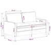 Sofa Set 2 Pcs Navy Blue Polyester