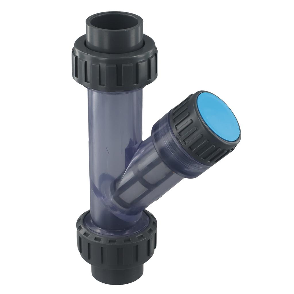 20 63mm Y-Type Filter Transparent PVC Y-Type Filter As Shown In The Figure Easy Installation Transparent Design Versatile Size