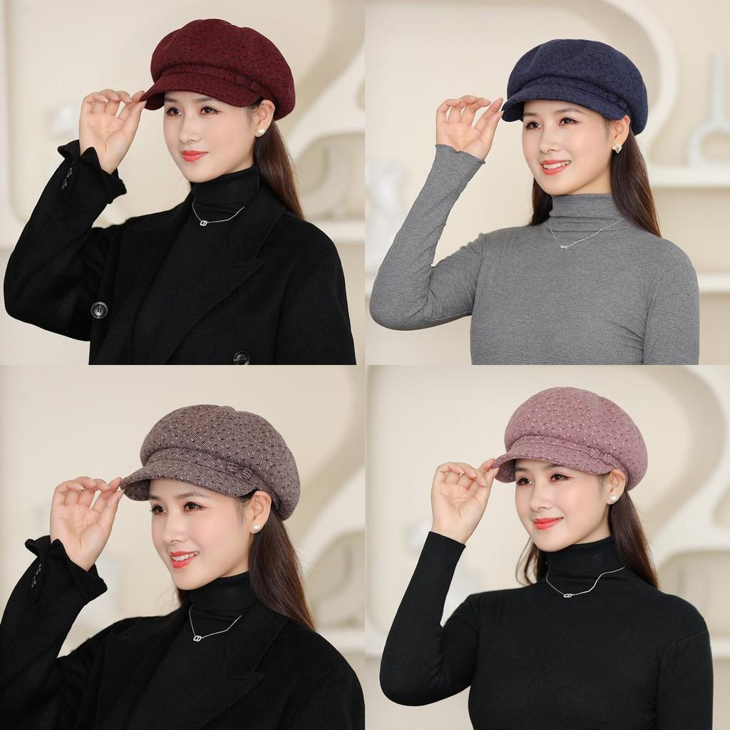 Plaid Beret Outdoor Thickened Sun Protection Hat Fashionable Gift Breathable