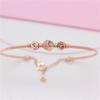 Purple Gold Fashion Classic Shiny Rose Gold Plated Color Gold Self-Kept High-End Temperament Bracelet