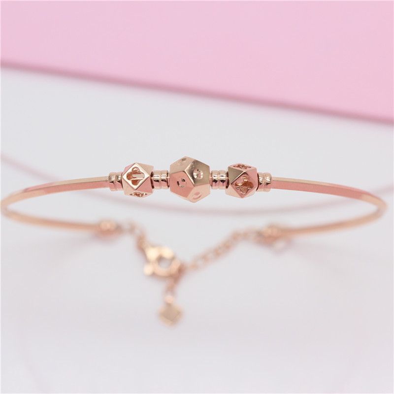 Purple Gold Fashion Classic Shiny Rose Gold Plated Color Gold Self-Kept High-End Temperament Bracelet