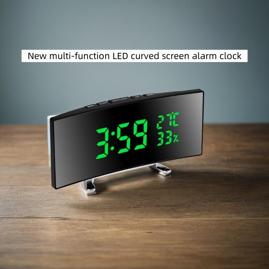 LED Alarm Clock with Temperature and Humidity Display Modern Simple Design