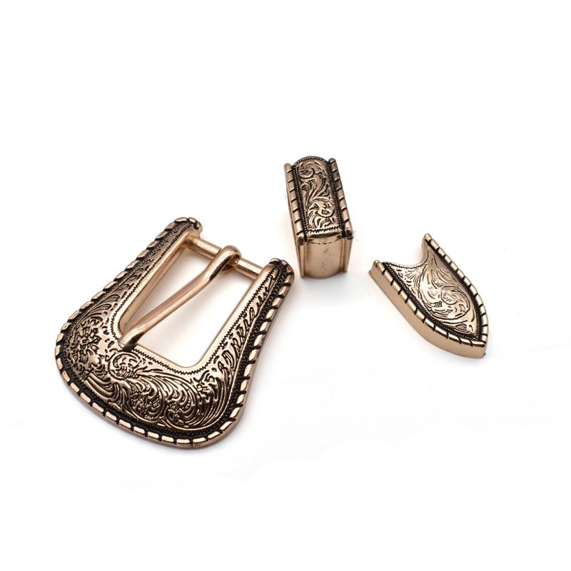 Hot Sale Buckle Set Screws Vintage Western Belt Buckles 3 Piece Buckle Sets