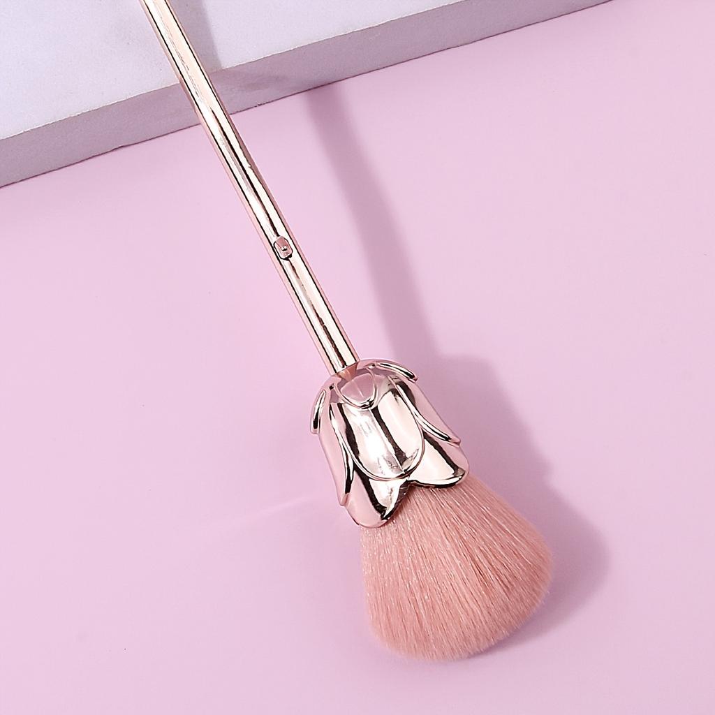 High-Quality Single Rose Makeup Brush - Multi-Purpose Face Brush, Blush Brush, Loose Powder Brush, Contour Brush, Versatile Powder Brush for Beginners