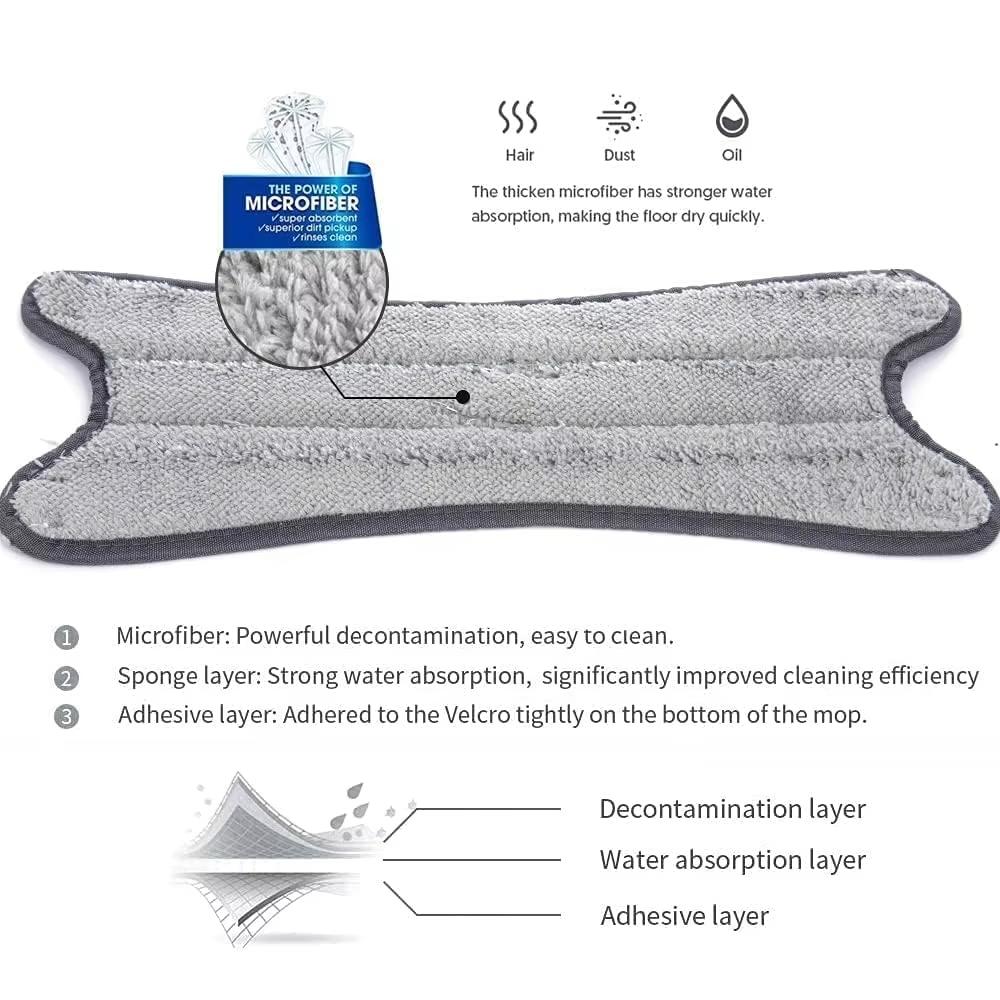 Floor Mop X-Shaped Microfiber Mop Floor Cleaning Mop 360° Rotating Hand-Free Washing Wood Squeeze Mop for Home Kitchen Cleaning