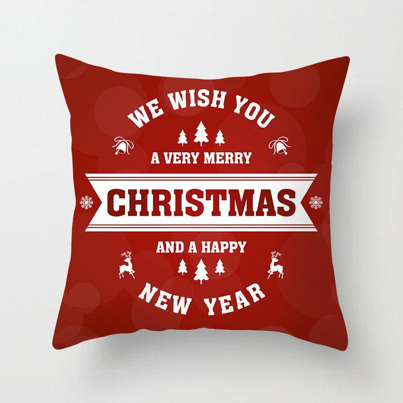 Luxurious Peach Skin Velvet Christmas Cushion Cover With Invisible Zipper Design