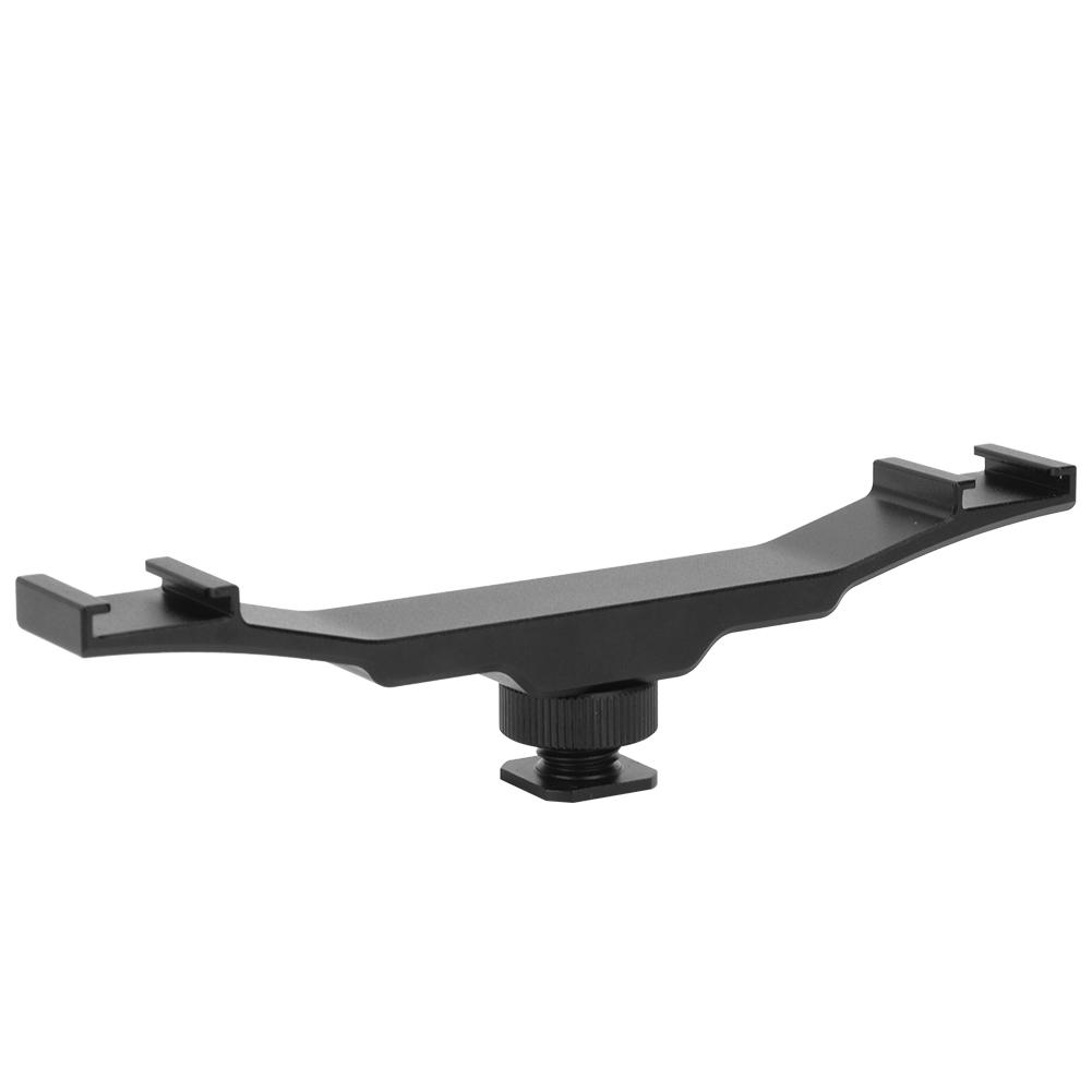 

Double End Cold Shoe Mount Bracket Extension Rod for Camera Flash Fill Light Microphone Holder