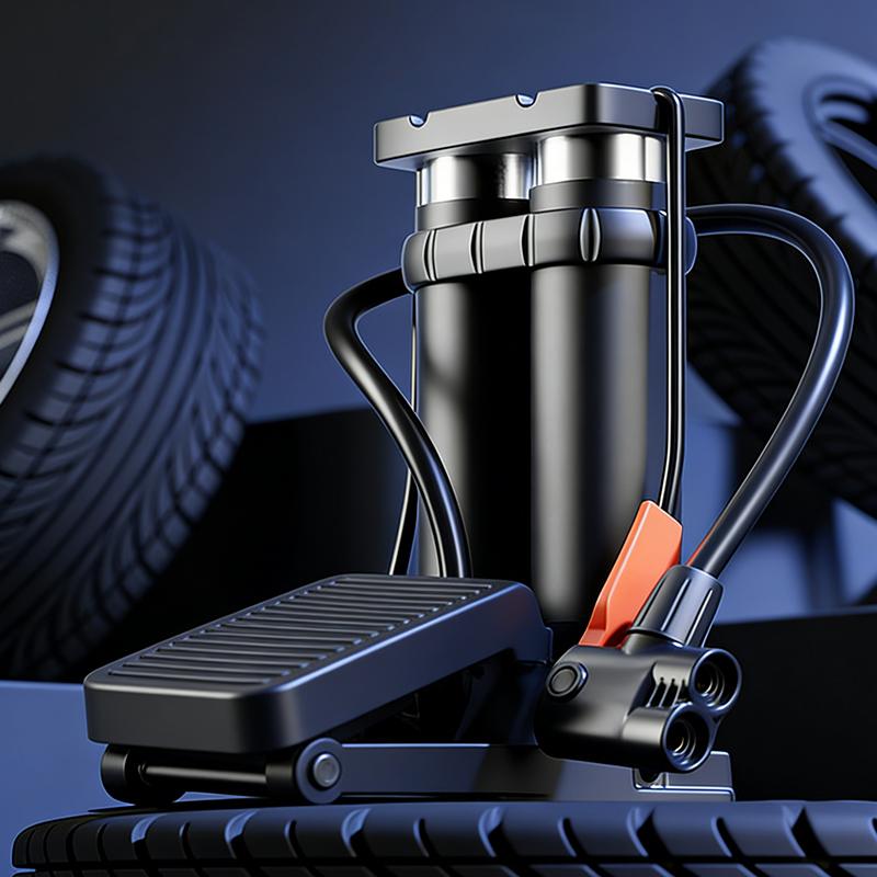 Bicycle Foot Pedal Air Pump With Gauge High Pressure Pump Tire Air Inflator Universal Mtb Bike Home Pedal Inflator Accessories