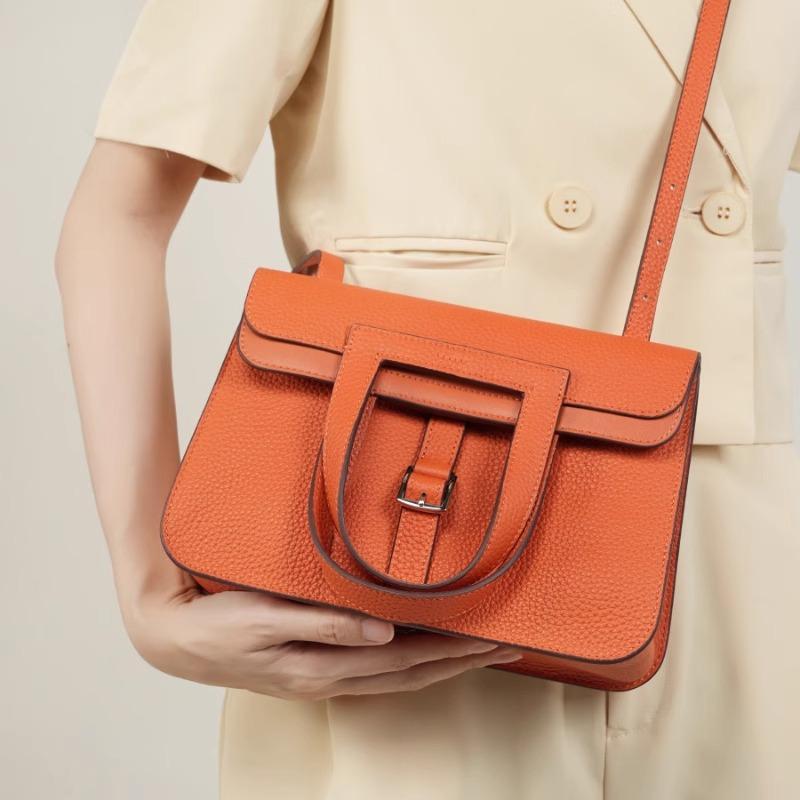 Mehrlagige Leder-Hazan-Tasche, Modische Pendler-Aktentasche, Single-Shoulder Crossbody Damenhandtasche, Umhängetasche