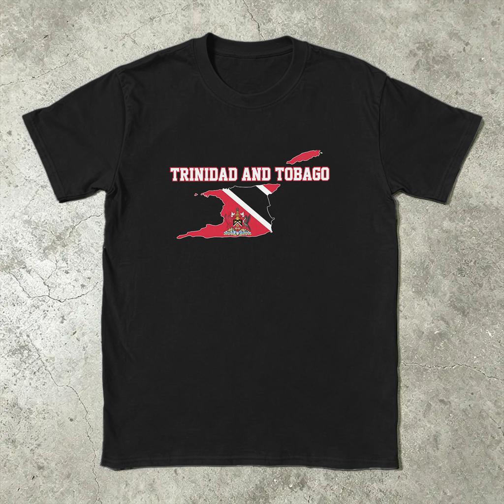 Casual T-Shirt Summer Trinidad And Tobago Flag Country Map Hip Hop T-Shirts  Cotton Tshirt for Men Aesthetic Top Tees
