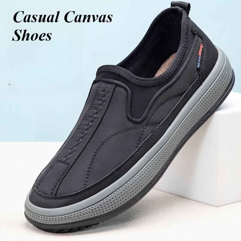 Men's Slip-On Casual Shoes, New Trendy Platform Sneakers, Soft Sole Comfortable Loafers, Fashion Flat Walking Shoes for Men