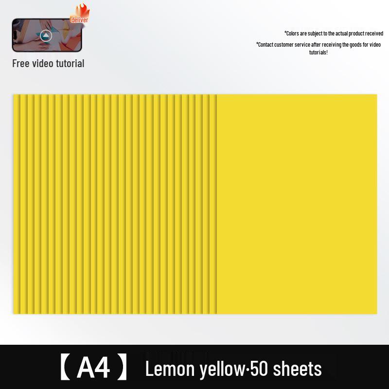 Free Shipping: Extra Thick A4 Color Cardstock - 50 Sheets - 160g White Card for Children's Crafts & Origami