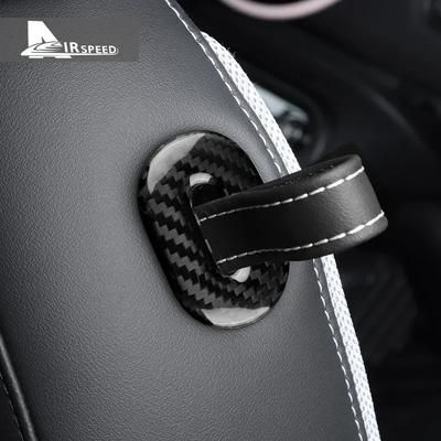 For BMW MINI Cooper E SE J01 EV 2024 2025 Car Front Rear Seat Handle Sticker Decal Cover Protector Accessories Real Hard Carbon