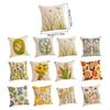 Pillowcase Flower Embroidered Canvas Cotton Pillowcase Soft Breathable Cushion Cover For Sofa Bedroom Home Decoration X3UC