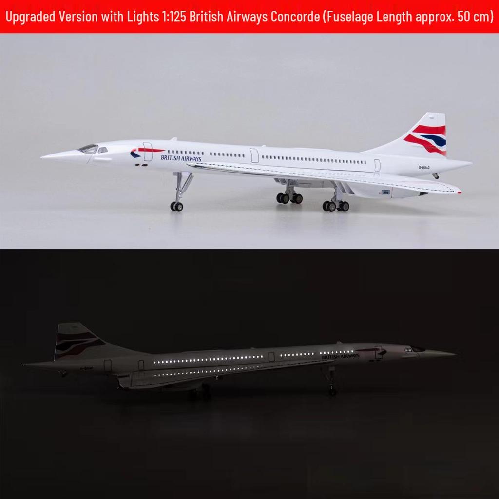 1:200 Scale Air France-British Airways Concorde Alloy Model - Civil Aviation Collectible Gift
