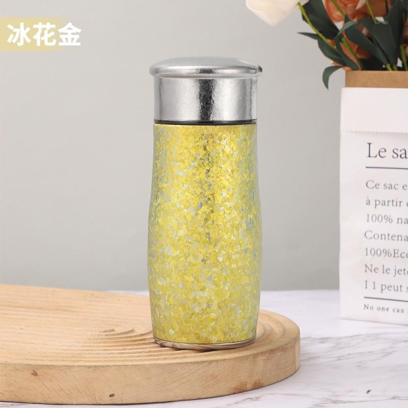 Titanium Double Wall Insulated Travel Mug 260ml Lightweight Portable Water Bottle Men Women Office Outdoor Gym
