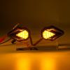 Yellow/White Motorcycle LED Flush Mount Turn Signals Indicator Blinker Light 12V