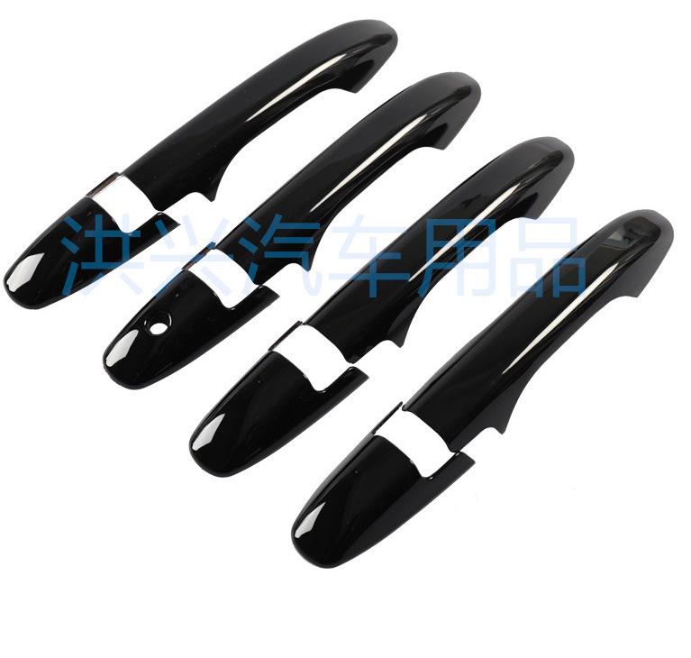 

08 City Pull Handle Decoration: Electroplated Black Carbon Fiber Door Protection Sticker Smart Bright Black