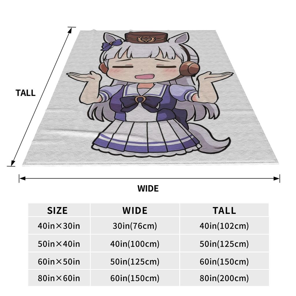 Gold Ship Meme Chibi From Uma Musume Pretty Derby Blanket Throw Blankets for Couch 50x60 Inches Multi-size Throws And Blankets