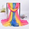 Spring/Summer New Three Color Gradient Silk Scarf 75 * 180 Georgette Long Scarf