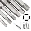 50mm Square Head Screwdriver Bits Set SQ1/SQ2/SQ3 Magnetic Four Corners Screw Driver 6.35mm Hex Shank Ratchet Wrench Hand Tools