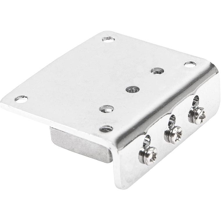 Adjustable 3 String Guitar Hard-tail Tailpiece Bridge for Cigar Box Electric Guitar Parts Replacement Chrome