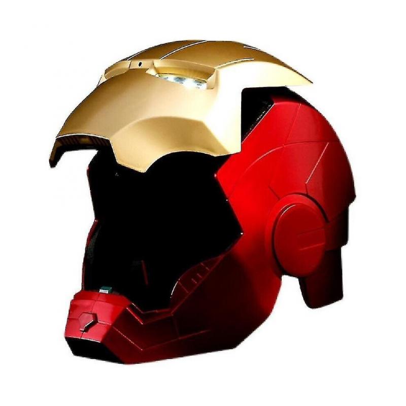Avengers 1:1 Iron Man Electric Helmet Cosplay Mask - 3D PVC LED Luminous Mask for Kids & Adults, Perfect Party Costume