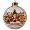 LED Lighted Christmas Bauble Ornament Transparent Hanging Christmas Decoration  For Christmas Tree