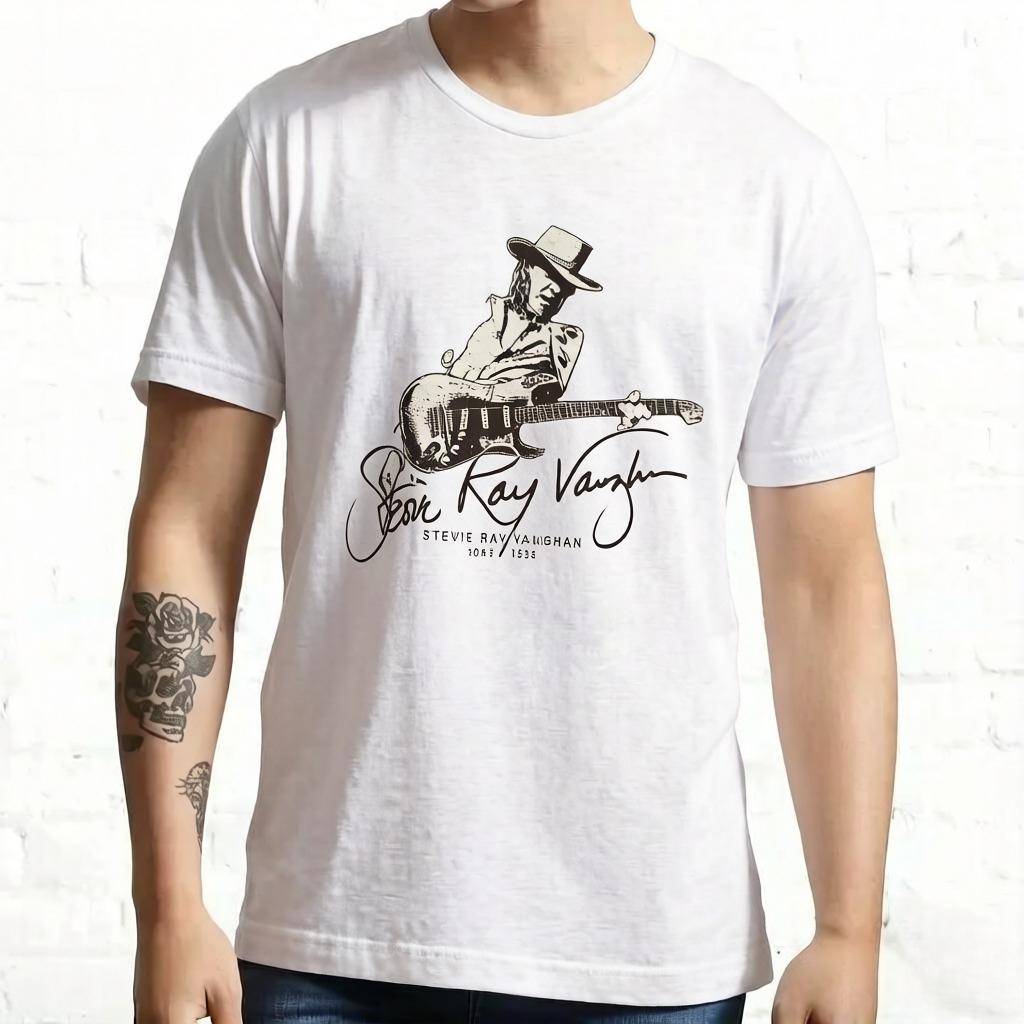 

Unisex Women Tee Stevie Ray Vaughan Guitar Blues Rock Legend SRV Unisex Oneck Fashion Graphic T Shirts Unisex Streetwear Clothing 4XL