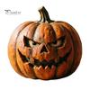 Decorative Holiday Pumpkin Crafts Halloween Wooden Figurine, Rustic Spooky Ornament, Fall Charming Autumn Window Sill Accents Table Centerpiece