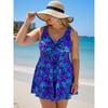 Traje de baño Tankini para mujer talla S Plus Estampado Floral Separado Falda de baño Skirtini