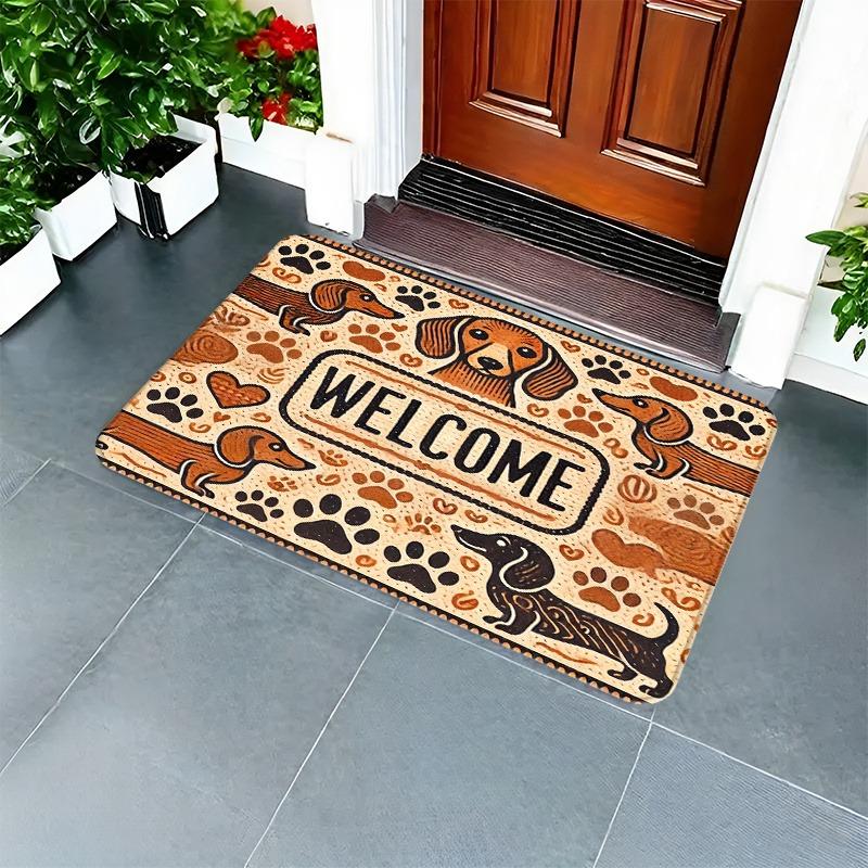 1PC Duchshund Welcome Home Door Mats Kitchen Rugs Non-Slip Pop arts Living room Rugs Bath Mat Carpet for Home Sink Laundry Decor