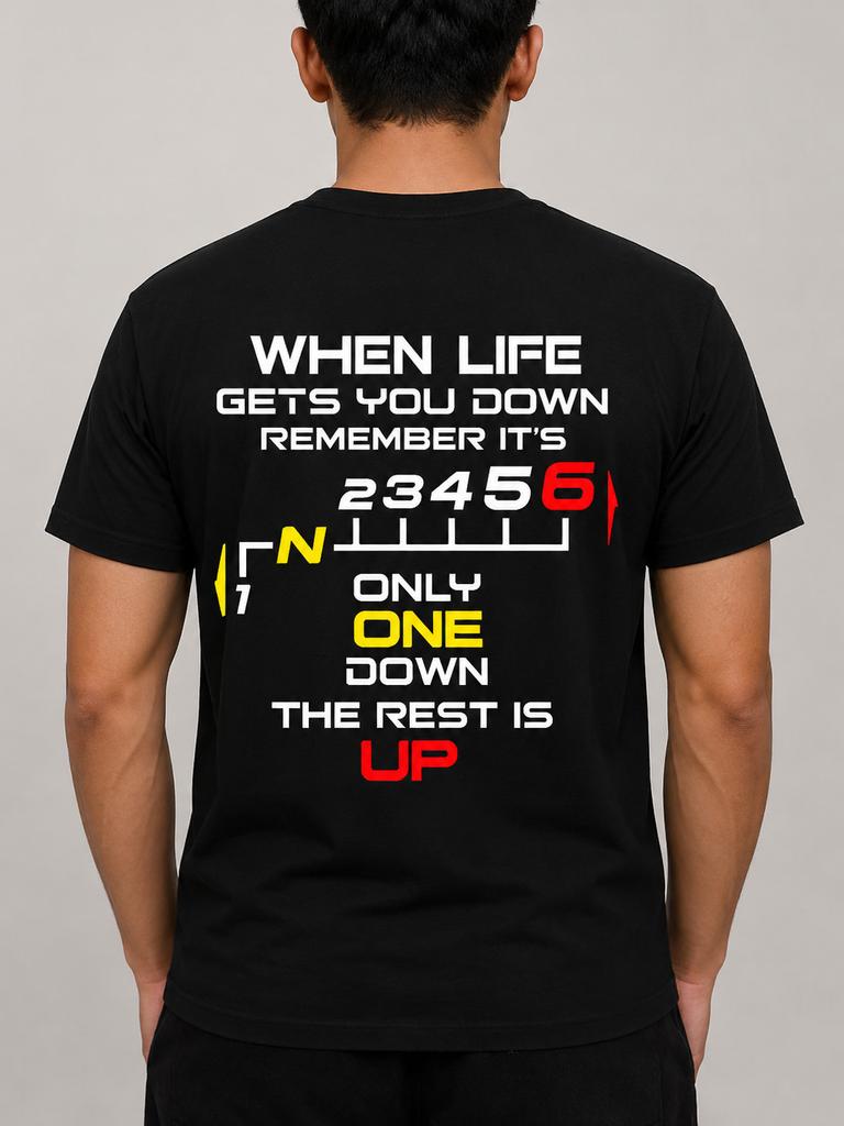 Quando la Vita ti Mette Giù Ricorda Che È Solo Un Momento Negativo T-Shirt Motivazionale per Auto