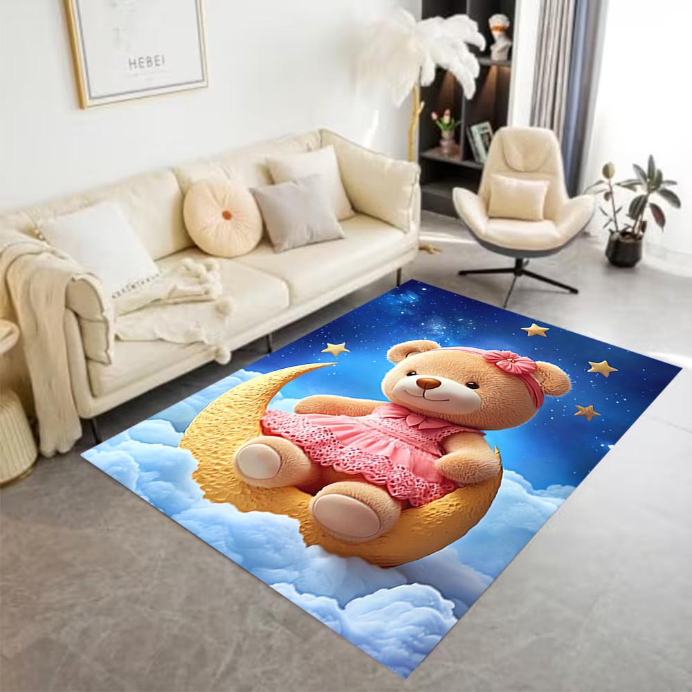 1pc cute bear rug home carpet non slip design for bedroom gift