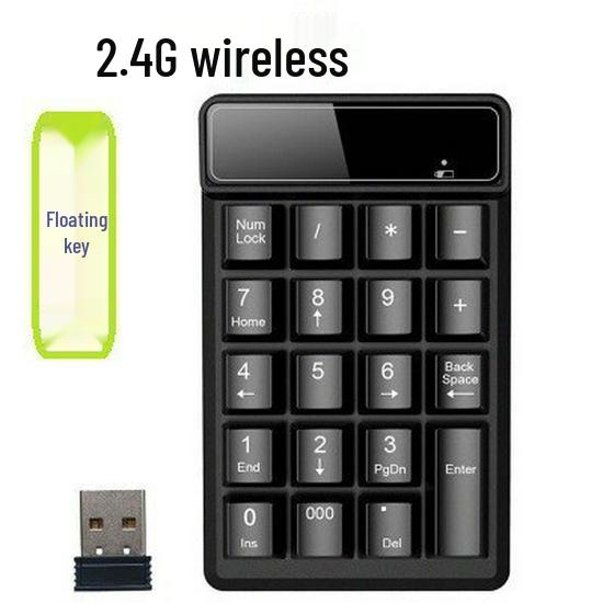 Suspended Wired Mini Keyboard with Mechanical Green Axis for Laptop Cashiers