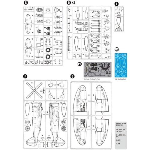 Wolfpack Designs 1/48 Scale U.S. Army Air Forces P-47D Thunderbolt Mediterranean Theater Premium Edition Plastic Model Kit (WOLWP14812)