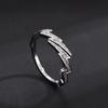 Adjustable Lightning Zircon Ring, Stainless Steel Punk Jewelry For Women Men, Comfort Fit Daily Wear Gift Idea