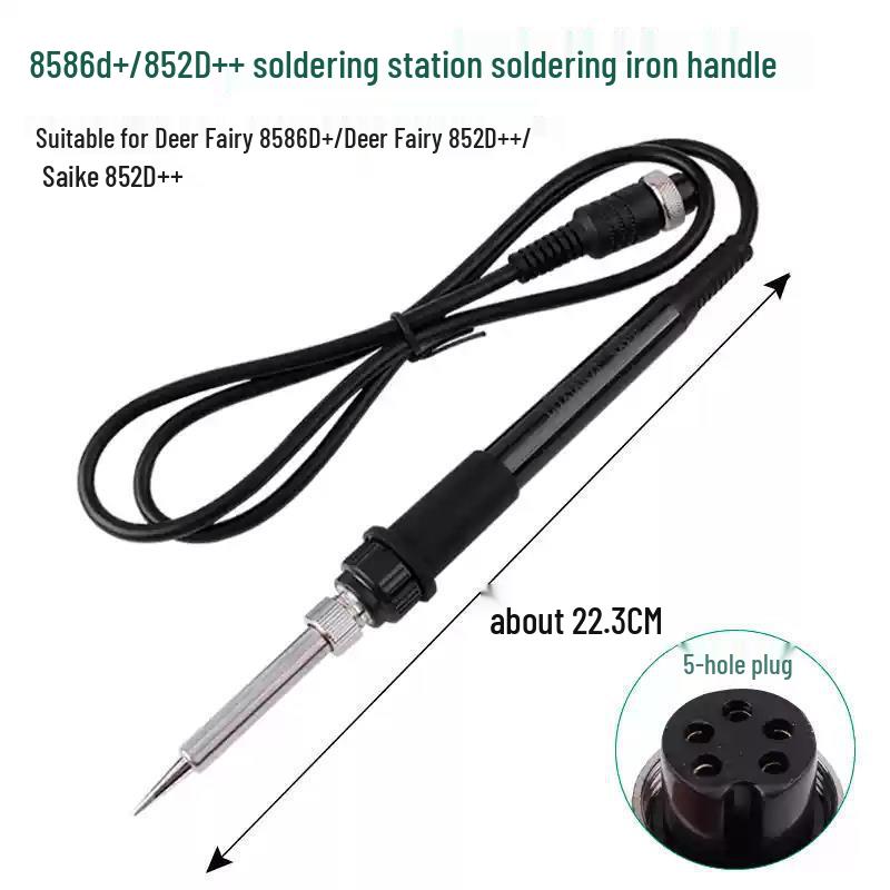 Deer Fairy 936 Soldering Iron Handle for Saike 952T12 Station, 203 Constant Temp, 969D Hot Air Gun Accessories.